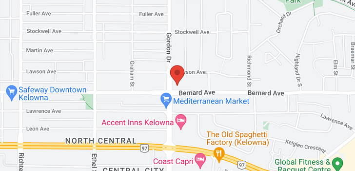 map of #607 1160 Bernard Avenue